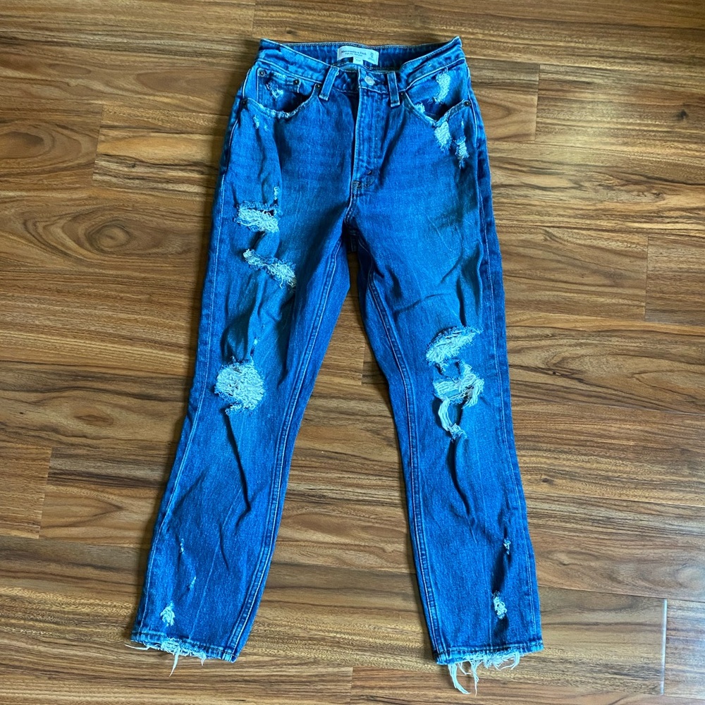 A&F Curve Love High Rise Mom Jeans
